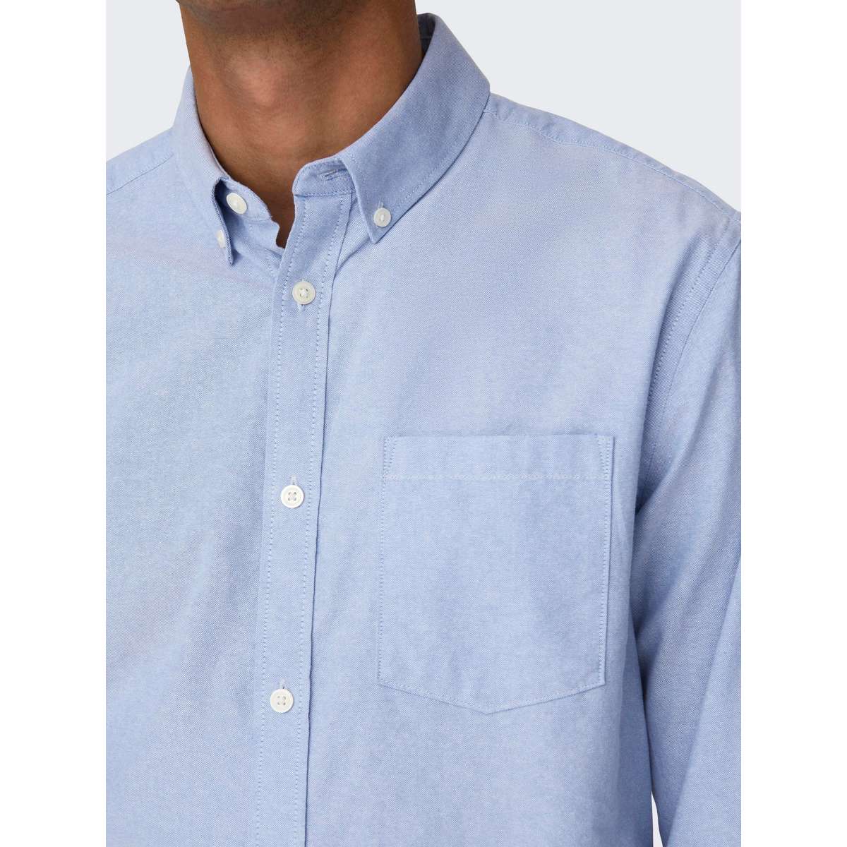 ONLY & SONS MEN’S SLIM FIT COTTON OXFORD SHIRT 22019669 CASHMERE BLUE